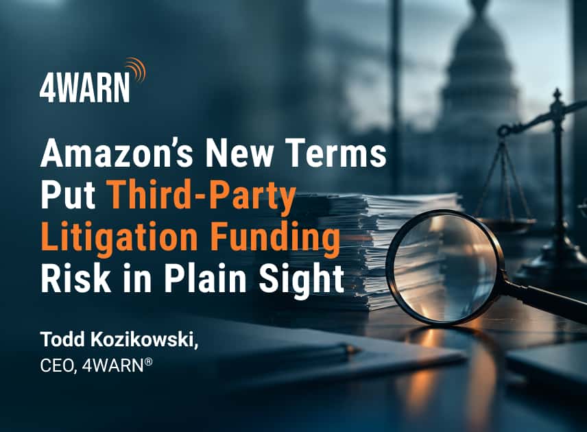 Amazon’s New Terms Put Third-Party Litigation Funding Risk in Plain Sight